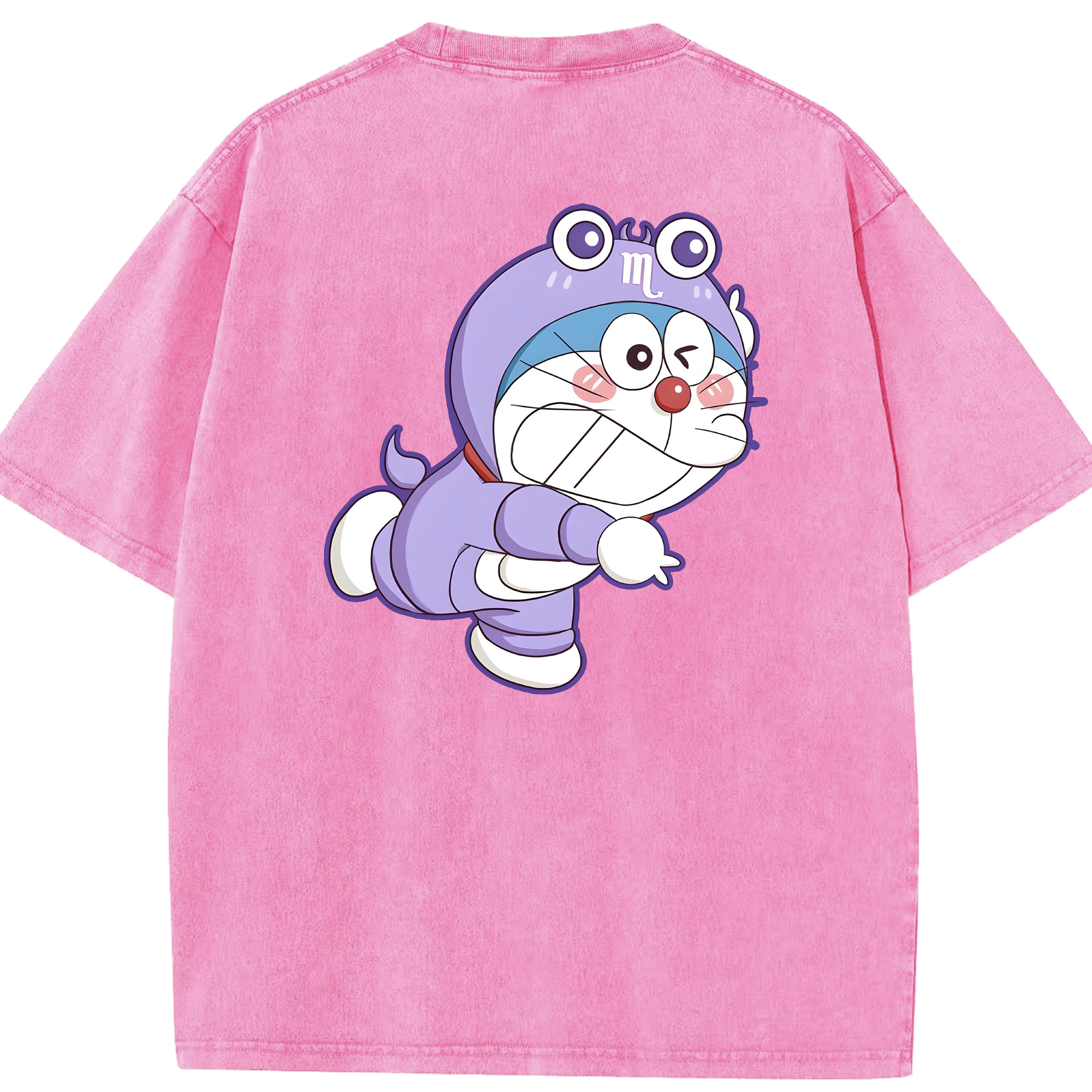 （画像用） ドラえもん Doraemon 綿100% ヴィンテージ風 半袖Tシャツ（背面プリント）